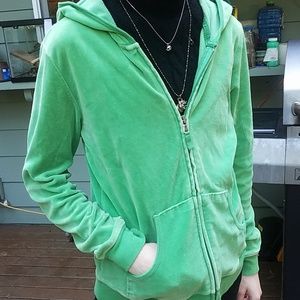 Velvet green girls hoodie